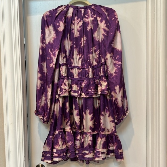 Ulla Johnson Emery Silk Tiered Ruffle Dress 10 - Picture 7 of 8